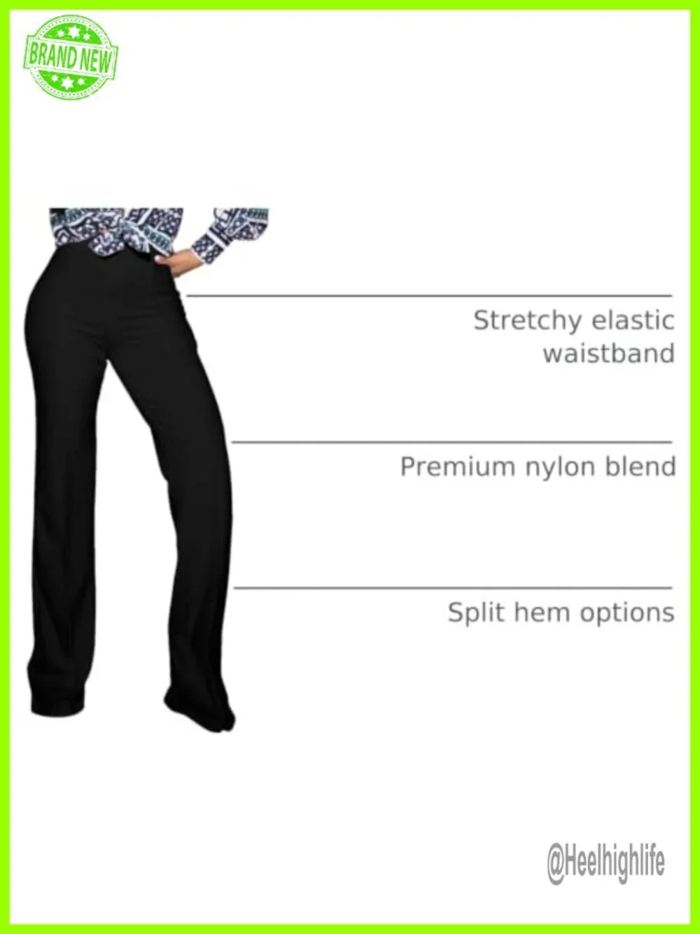 High Waisted Stretchy Bootcut Pull On Dress Pants for Women Work Casual
